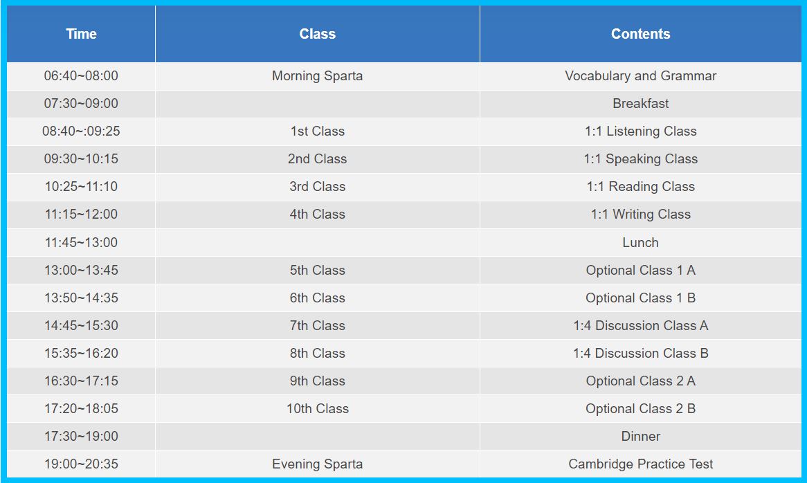 TIMETABLE SMEAG